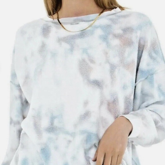 Free People Kelly Washed Set in Ocean Blue Combo sz  xs NWT $168R - Picture 8 of 11